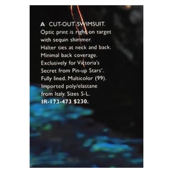 🔥SOLD🔥 Designer Pin Up Stars sequin monokini VS - Picture 7 of 11